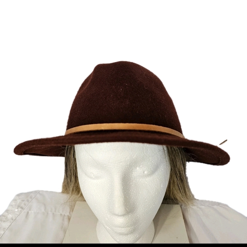 NEW Yellow 108 Eastwood Fedora Hat Men's Large Brown 100% Wool Felt Made in USA - Picture 11 of 14